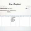 Single Shareholder CIPC Free Share Certificate and Register Template - South Africa